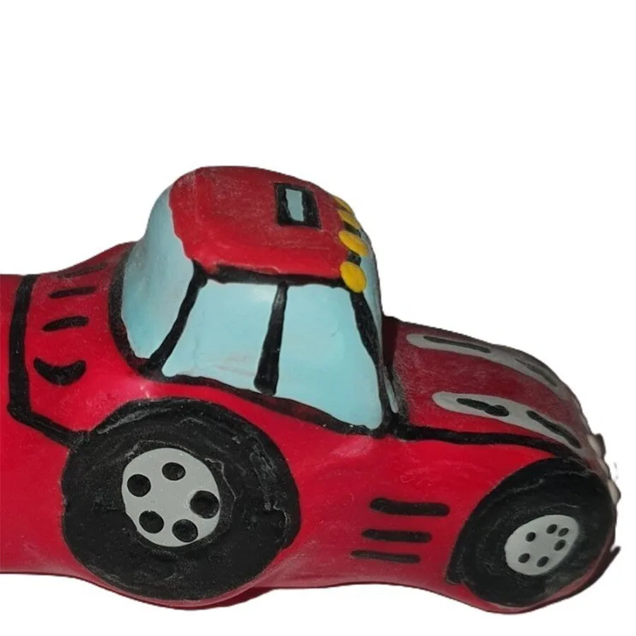 Condomerie - Handmålad Novelty Kondom Traktor Röd XL