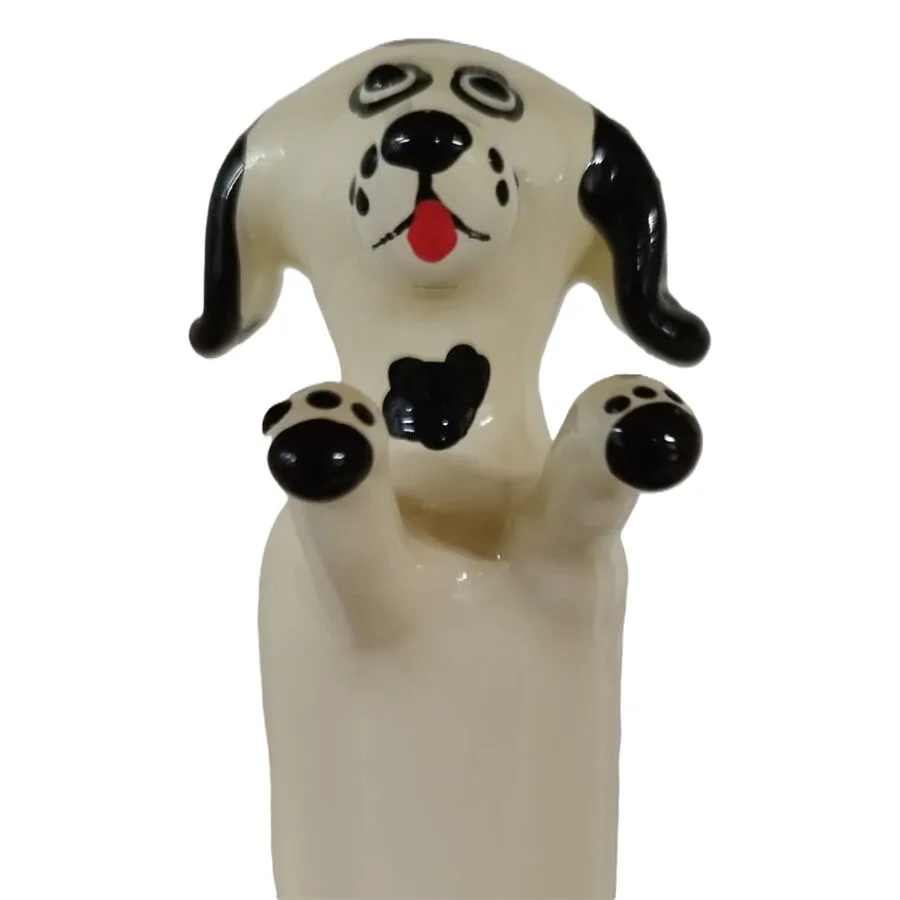 Condomerie - Handmålad novellykondom Happy White Dog XL – Dekorativ samlarkondom