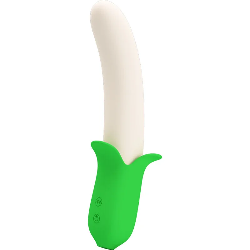 Pretty Love Banana Knight Silicone Vibrator – 7 vibrationsmönster för klitoris- och vaginalstimulering