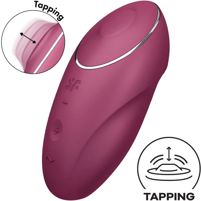 Satisfyer Tap & Climax 1 Lay-On Vibrator – Röd