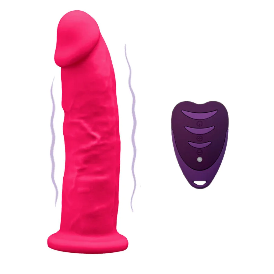 Silexd Model 2 Realistisk Vibrerande Dildo i Rosa med Trådlös Fjärrkontroll – 17 cm Insträngningslängd