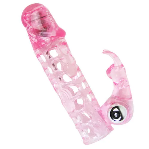 Baile - Ultimate Love Extender Vibrerande Penisöverdrag med Klitorisstimulator, 10 Vibrationsmodi