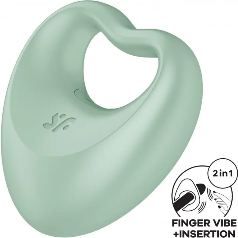 Satisfyer Perfect Pair 3 Vibrerande Penisring & Fingerstimulator – Grön