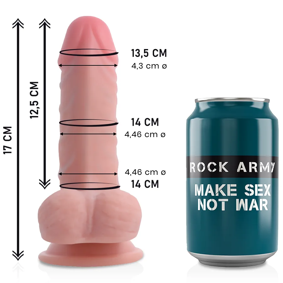 Rockarmy Dual Density Panzer Realistisk Dildo – 17 cm Längd x 4,46 cm Diameter