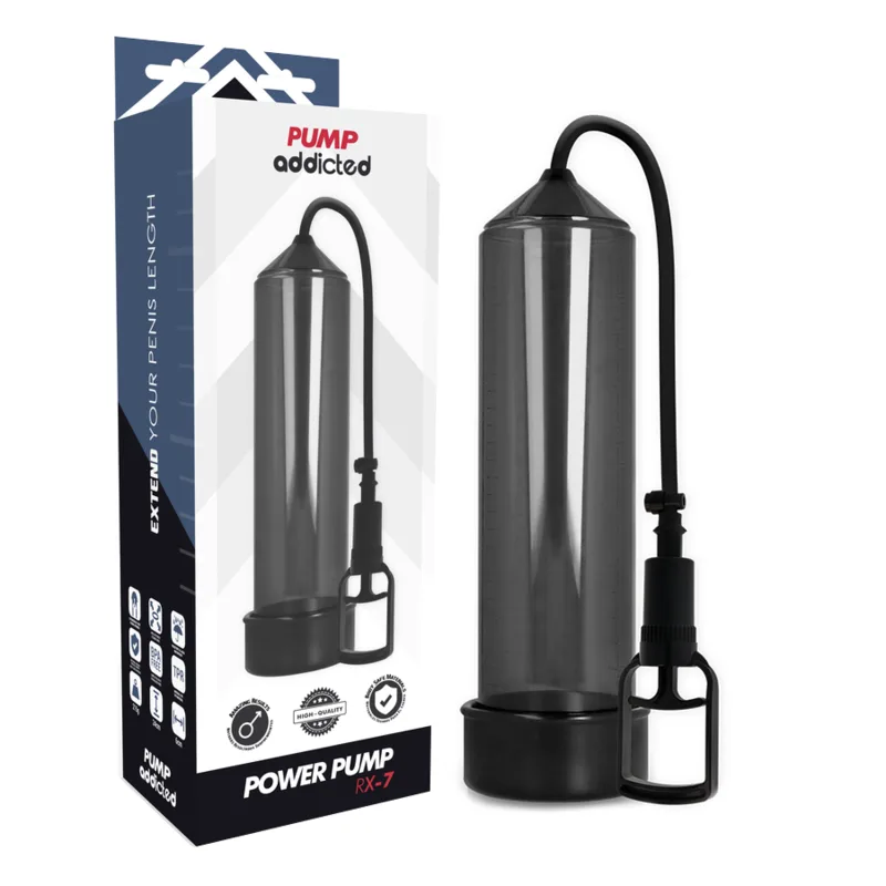 Pump Addicted RX7 Black – Avancerad vakuumpump för penisstorlek & erektionsstöd
