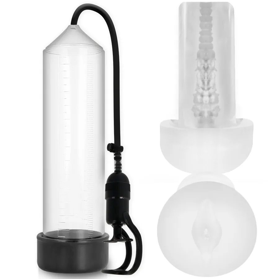 Pump Addicted RX5 Transparent Penispump med Masturbatorsleeve