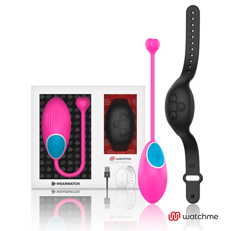 Wearwatch – WatchMe Technology Trådlös Fjärrstyrd Vibrerande Egg – Fuchsia & Jet Black