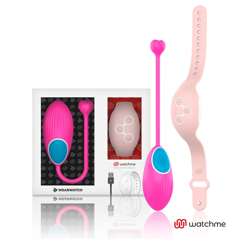 Wearwatch – WatchMe Technology Trådlös Fjärrkontroll Vibrerande Ägg – Fuchsia & Mjukrosa