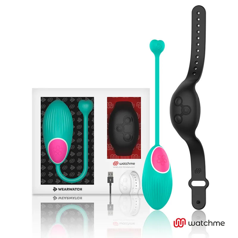 Wearwatch Fjärrstyrt Vibrerande Ägg – WatchMe Technology – Aquamarine & Jet Black