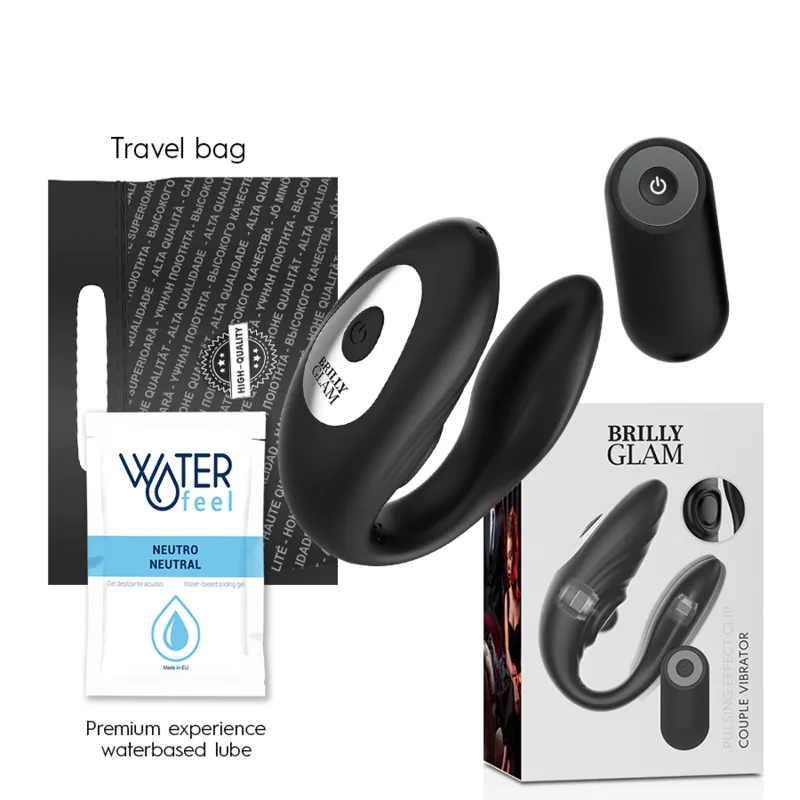 Brilly Glam - Parvibratorparets Dubbelmotorpulserande & Vibrerande Fjärrkontrollsvibrator