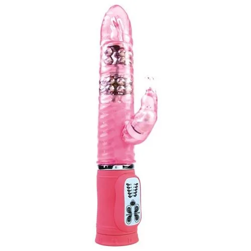 Baile Cute Passion Bunny Rampant Vibrator med Klitorisstimulator – 10 Funktioner, 27 cm