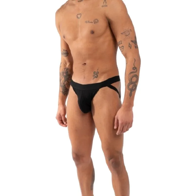 Burn - 011 Double Black Jockstrap - Storlek S
