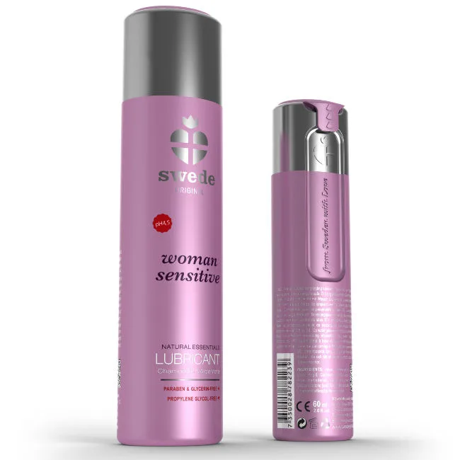 Swede Original Lubricant Woman Sensitive – Vattenbaserat Intimgel med Aloe Vera & Naturliga Botaniska Extrakt, 120 ml