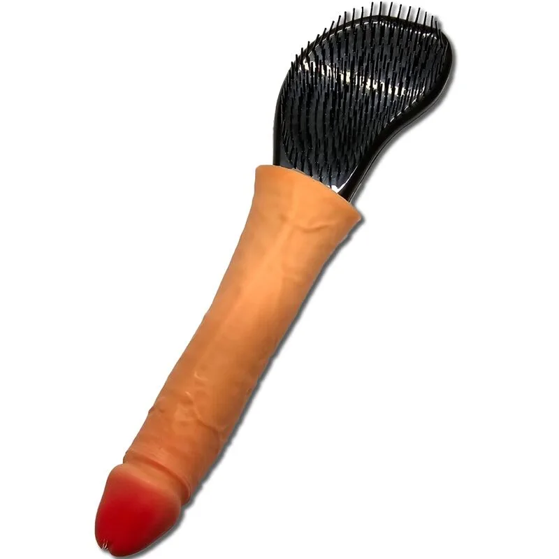 Diablo Picante - Novelty Hårborste med Anatomiskt Penisformat Handtag