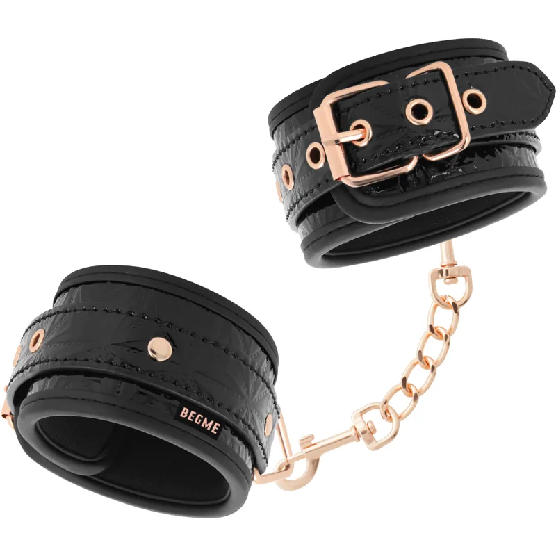 Begme Black Edition Premium Handbojor med Neoprenfodring – Veganskt Läder & Nickelfritt Metall