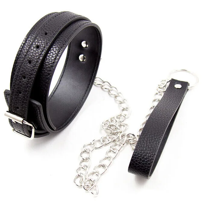 Ohmama Fetish - Snake Pattern Collar with Leash