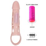 BAILE - PENIS EXTENDER COVER WITH VIBRATION AND NATURAL STRAP 13.5 CM - Bild 3