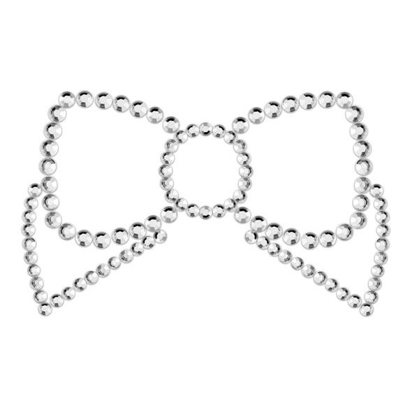 BIJOUX - MIMI BOW SILVER NIPPLE COVERS BIJOUX - MIMI BOW SILVER NIPPLE COVERS