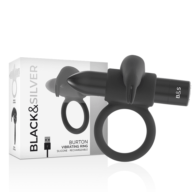BLACKSILVER-BURTON-VIBRATING-RING-10-MODES-BLACK-3 BLACK&SILVER - BURTON RING 10 VIBRATION MODES BLACK - Bild 1