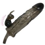 BAILE - BRAVE MAN PENIS COVER WITH RABBIT BLACK 16.5 CM - Bild 2