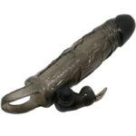 BAILE - BRAVE MAN PENIS COVER WITH RABBIT BLACK 16.5 CM - Bild 4