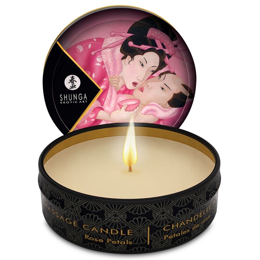 SHUNGA - MINI CARESS BY CANDELIGHT ROSES MASSAGE CANDLE 30 ML SHUNGA - MINI CARESS BY CANDELIGHT ROSES MASSAGE CANDLE 30 ML