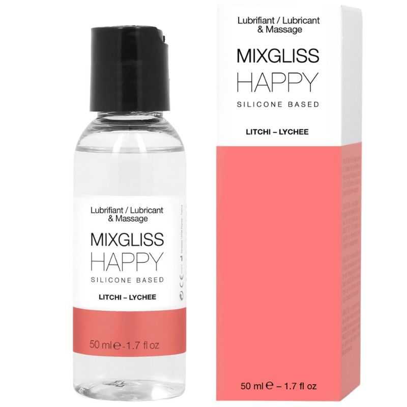 MIXGLISS - HAPPY LITCHI SILICONE LUBRICANT 50 ML MIXGLISS - HAPPY LITCHI SILICONE LUBRICANT 50 ML