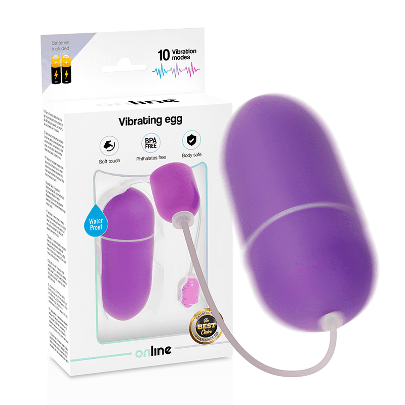 ONLINE - WATERPROOF VIBRATING EGG PURPLE ONLINE - WATERPROOF VIBRATING EGG PURPLE