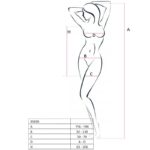 PASSION - WOMAN BS026 BODYSTOCKING WHITE DRESS STYLE ONE SIZE - Bild 2