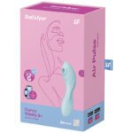 SATISFYER - CURVY TRINITY 5 AIR PULSE STIMULATOR & VIBRATOR APP BLUE - Bild 4