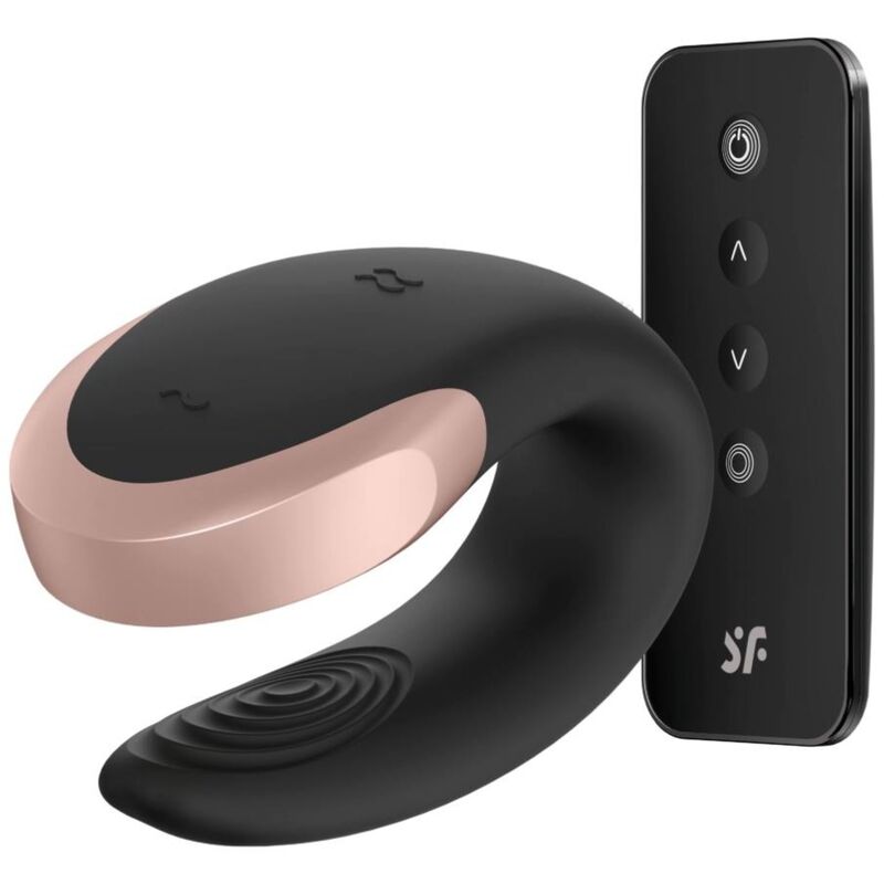SATISFYER - DOUBLE LOVE LUXURY PARTNER VIBRATOR BLACK SATISFYER - DOUBLE LOVE LUXURY PARTNER VIBRATOR BLACK