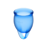 SATISFYER - FEEL CONFIDENT MENSTRUAL CUP DARK BLUE 15 + 20 ML - Bild 3