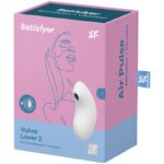 SATISFYER - VULVA LOVER 2 AIR PULSE STIMULATOR & VIBRATOR WHITE - Bild 4