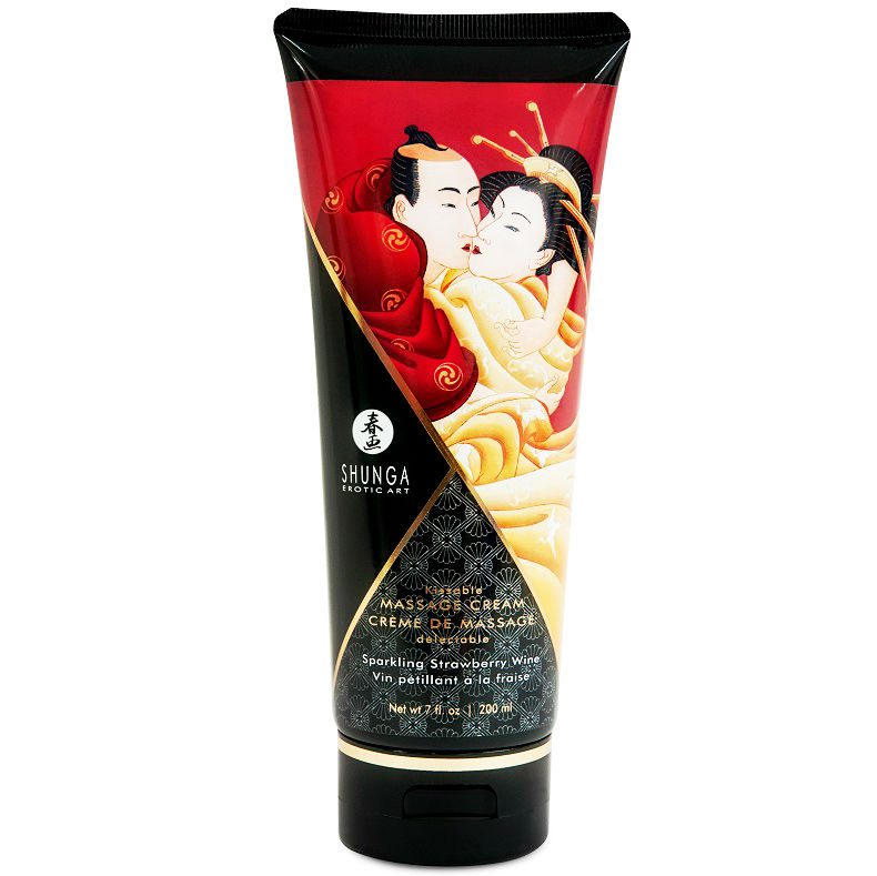 SHUNGA - STRAWBERRY AND CAVA MASSAGE CREAM 200 ML SHUNGA - STRAWBERRY AND CAVA MASSAGE CREAM 200 ML