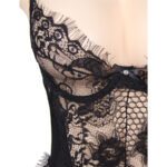 SUBBLIME - QUEEN PLUS FLORAL LACE AND FRINGED BLACK TEDDY - Bild 4
