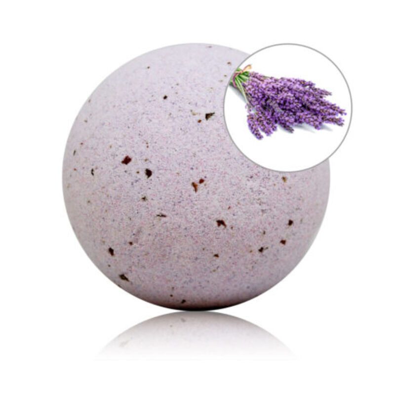 TALOKA - LAVENDER SCENTED BATH BOMB WITH ROSE PETALS TALOKA - LAVENDER SCENTED BATH BOMB WITH ROSE PETALS