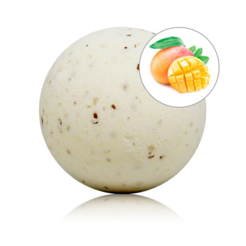 TALOKA - MANGO SCENTED BATH BOMB WITH ROSE PETALS TALOKA - MANGO SCENTED BATH BOMB WITH ROSE PETALS