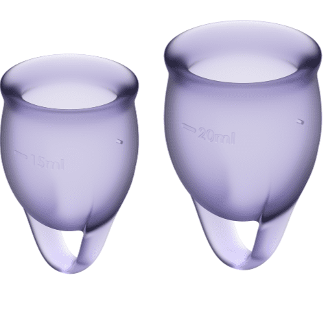 SATISFYER - FEEL CONFIDENT MENSTRUAL CUP PURPLE 15 + 20 ML SATISFYER - FEEL CONFIDENT MENSTRUAL CUP PURPLE 15 + 20 ML