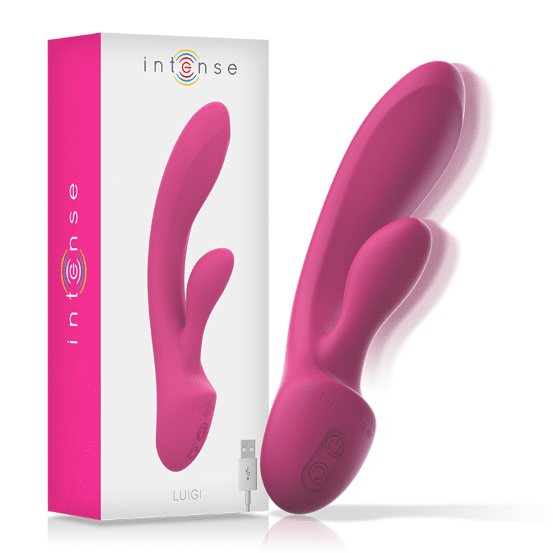 INTENSE - LUIGI RABBIT VIBRATOR PINK LIQUID SILICONE INTENSE - LUIGI RABBIT VIBRATOR PINK LIQUID SILICONE