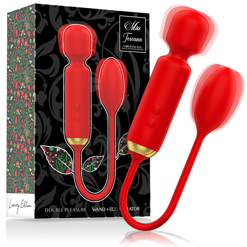 MIA - TOSCANA DOUBLE PLEASURE WAND + VIBRATING EGG MIA - TOSCANA DOUBLE PLEASURE WAND + VIBRATING EGG