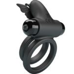 PRETTY LOVE - DOUBLE VIBRATING RING WITH BLACK STIMULATOR - Bild 4