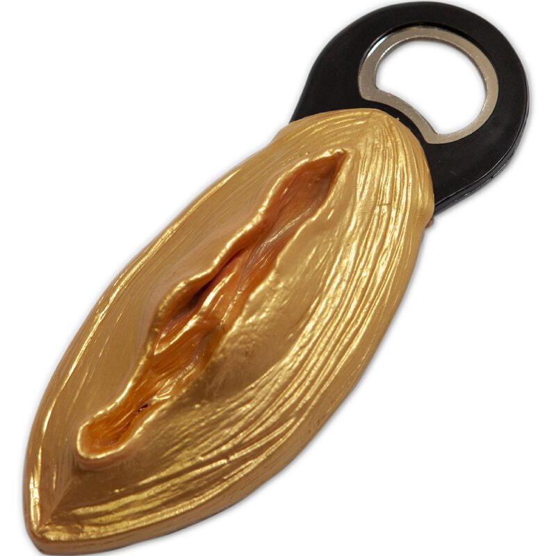 DIABLO PICANTE - BLACK GOLDEN VAGINA SHAPED OPENER DIABLO PICANTE - BLACK GOLDEN VAGINA SHAPED OPENER