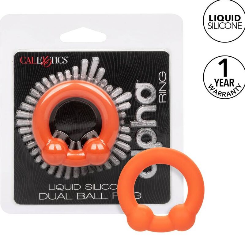 CALEXOTICS - ALPHA DUAL BALL RING ORANGE CALEXOTICS - ALPHA DUAL BALL RING ORANGE