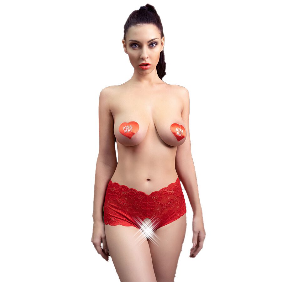 CHILIROSE - CR 4641 PANTIES CROTCHLESS RED L/XL CHILIROSE - CR 4641 PANTIES CROTCHLESS RED L/XL