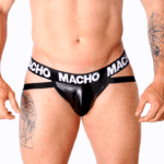 MACHO - MX25NC JOCK BLACK LEATHER L