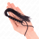 KINK - MINI SILICONE WHIP WITH 6 BLACK BEADS 26 CM - Bild 3