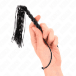 KINK - MINI SILICONE WHIP WITH 6 BLACK BEADS 26 CM - Bild 4