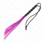 KINK - MINI SILICONE WHIP WITH 6 PURPLE BEADS 26 CM - Bild 2