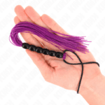 KINK - MINI SILICONE WHIP WITH 6 PURPLE BEADS 26 CM - Bild 3