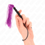 KINK - MINI SILICONE WHIP WITH 6 PURPLE BEADS 26 CM - Bild 4